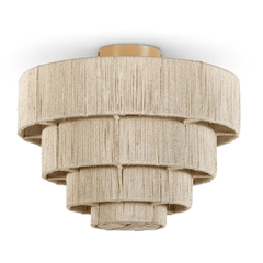 Everly Natural Abaca Rope Flush Mount - Our Boat House