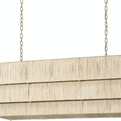 Everly Natural Abaca Rope Rectangular Chandelier - Our Boat House