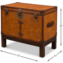 Fenwick Leather Box Side Table - Our Boat House