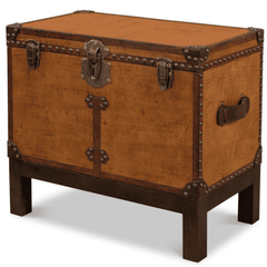 Fenwick Leather Box Side Table - Our Boat House