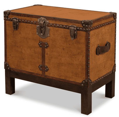 Fenwick Leather Box Side Table - Our Boat House
