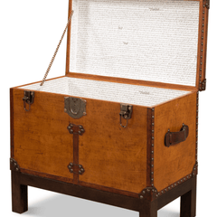 Fenwick Leather Box Side Table - Our Boat House