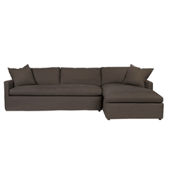 Fiji Sectional 121in x 68in w/Chaise in Logan Steel - FLOOR SAMPLE - Our Boat House