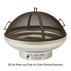 Flaming Gorge - Gobi Polished Stainless Steel Fire Pit with Mesh Top Included - NEW! - Our Boat House