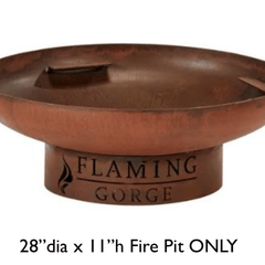 Flaming Gorge Gobi Steel Fire Pit & Teak Top - Our Boat House