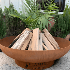 Flaming Gorge Gobi Steel Fire Pit & Teak Top - Our Boat House