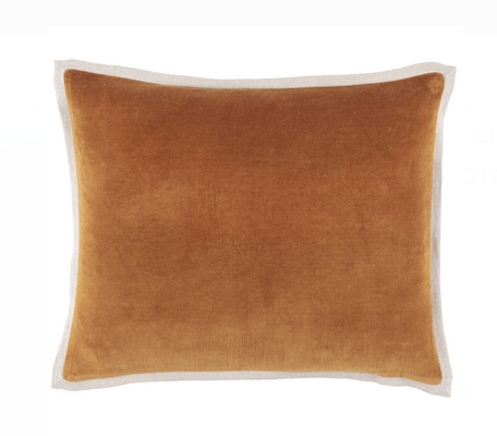Gehry Velvet/Linen Decorative Pillow - Caramel - Our Boat House