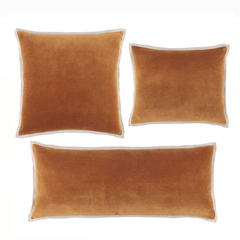 Gehry Velvet/Linen Decorative Pillow - Caramel - Our Boat House