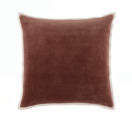 Gehry Velvet/Linen Decorative Pillow - Russet - Our Boat House