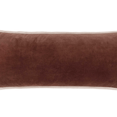 Gehry Velvet/Linen Decorative Pillow - Russet - Our Boat House