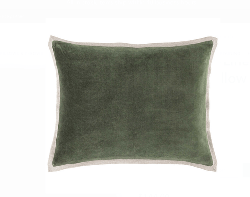 Gehry Velvet/Linen Decorative Pillow - Sage - Our Boat House
