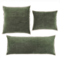 Gehry Velvet/Linen Decorative Pillow - Sage - Our Boat House