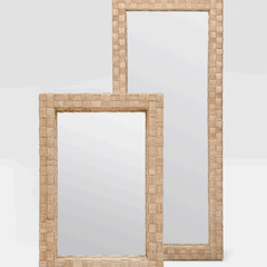 Geneva Woven Abaca Mirror - Two Sizes - Our Boat House