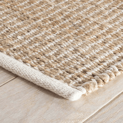 Gridwork Ivory Woven Jute Rug - Our Boat House