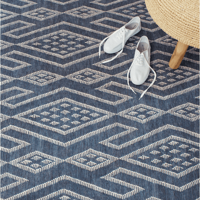 Guthrie Navy Machine Washable Rug - Our Boat House