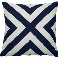 Halo Indigo X - Stripe - Outdoor Pillow - Our Boat House