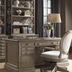 Hamlin Gray Driftwood Executive Desk - Our Boat House