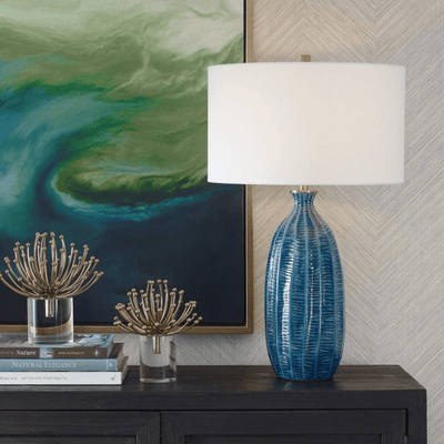Hampton Bay Blue Lamp - Our Boat House