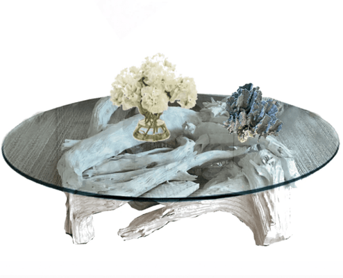 Hampton Driftwood Coffee Table Base for Round Top - Multiple Size Options - Our Boat House