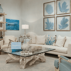 Hampton Driftwood Coffee Table Base for Square Top - Multiple Size Options - Our Boat House