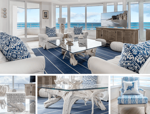 Hampton Driftwood Coffee Table Base for Square Top - Multiple Size Options - Our Boat House