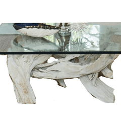 Hampton Driftwood Coffee Table Base for Square Top - Multiple Size Options - Our Boat House