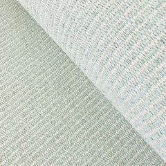 Hampton Indoor/Outdoor PVC Rug - Lina Strie Metalllc Cyan & White - Our Boat House