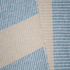 Hampton PVC Rug - Amy: Cream w/Light & Medium Blue Stripe Area Rug - Our Boat House