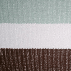 Hampton PVC Rug - Lina: Brown, Mint & White Stripe Area Rug - Our Boat House