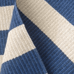 Hampton PVC Rug - Lina: Pacific Blue & Cream Stripe Are Rug - Our Boat House