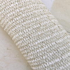 Hampton PVC Rug - Lina Strie: Cream & Ivory - Our Boat House