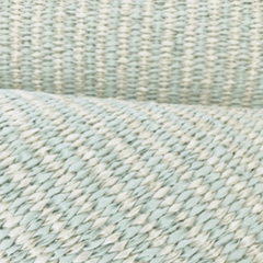 Hampton PVC Rug - Lina Strie: Dark Cyan & Metallic White Area Rug - Our Boat House