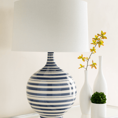 Hampton Shores Striped Lamp - Our Boat House