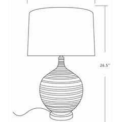 Hampton Shores Striped Lamp - Our Boat House