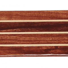 Handcrafted Teak Plank Tray - Narrow Rectangular w/Silver Cleat Handles - Our Boat House