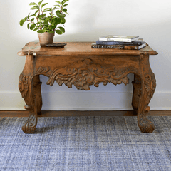 Harris Wool Rug - Blue & Ivory - Our Boat House