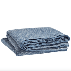 Hawley Indigo Matelassé Coverlet - Our Boat House