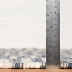 Heights Denim Handwoven Wool Rug - Our Boat House