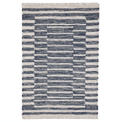 Heights Denim Handwoven Wool Rug - Our Boat House