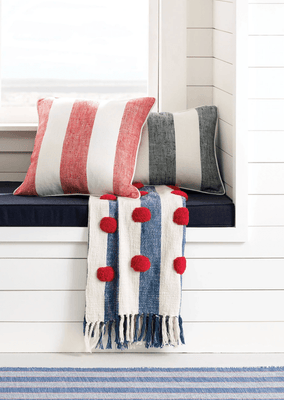 Helmsman Dot Blue Throw - Our Boat House