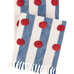 Helmsman Dot Blue Throw - Our Boat House