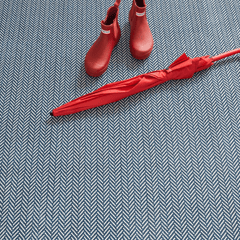 Herringbone Blue - Machine Washable Rug - Our Boat House