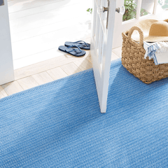 Herringbone Indoor/ Outdoor Rug - French Blue - Our Boat House