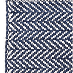 Herringbone Indoor/ Outdoor Rug - Indigo Blue & White - Our Boat House