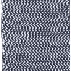 Herringbone Indoor/ Outdoor Rug - Indigo Blue & White - Our Boat House