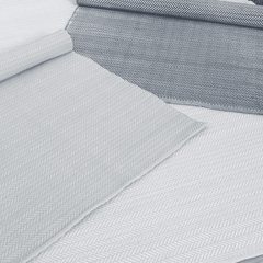 Herringbone Indoor/ Outdoor Rug - Light Blue & Ivory - Our Boat House