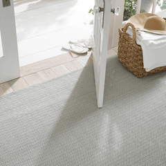 Herringbone Indoor/ Outdoor Rug - Light Blue & Ivory - Our Boat House