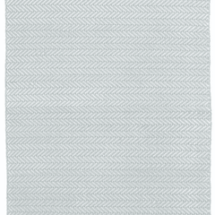 Herringbone Indoor/ Outdoor Rug - Light Blue & Ivory - Our Boat House