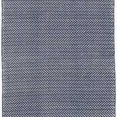 Herringbone Indoor/ Outdoor Rug - Navy & Ivory - Our Boat House