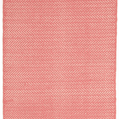 Herringbone Woven Cotton Rug - Coral - Our Boat House